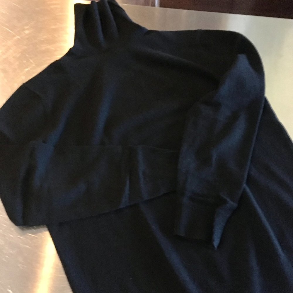 J.Crew Turtleneck in Black Wool, Cashmere & Angora